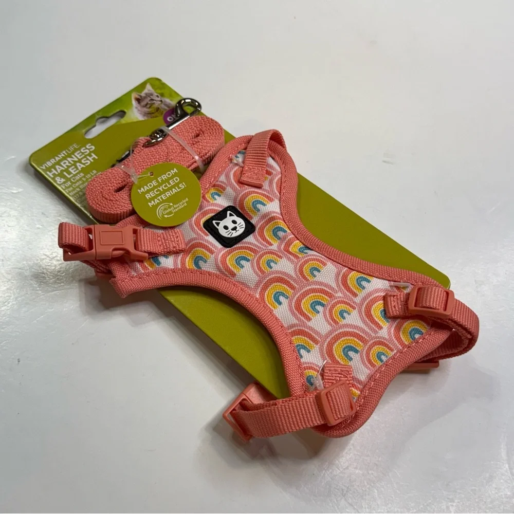 Vibrant Life Harness & Leash For Cats One Size NWT